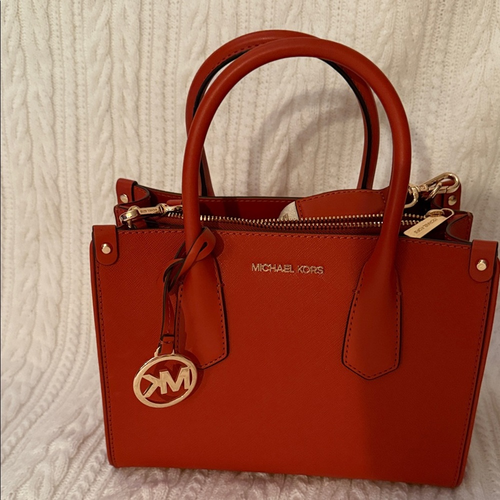 Michael Kors Orange Satchel Bag